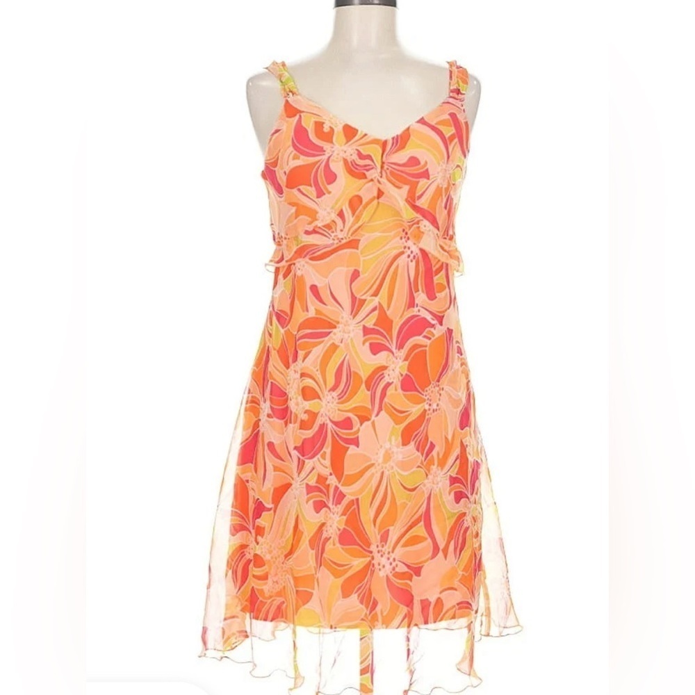 Y2K floral retro dress flowy short